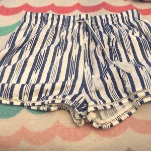 Blue and white shorts